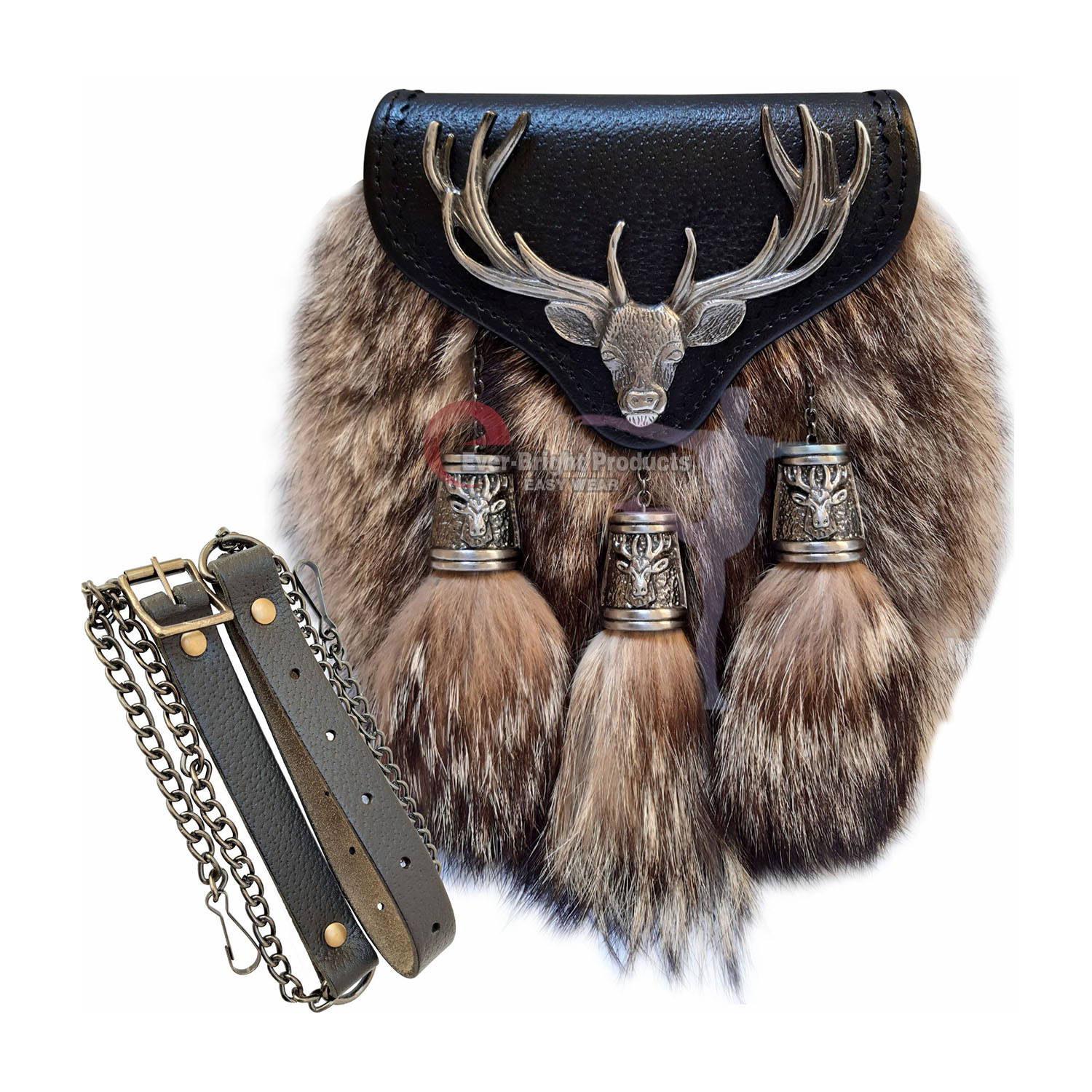 Stag Cantle Leather Sporran