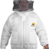 2 layer mesh ultra-light beekeeping jacket with round head veil, breathable cotton mesh, and durable YKK zippers for maximum comfort and protection.