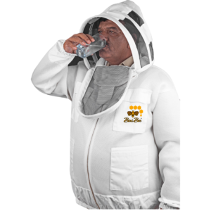 Lightweight mesh beekeeping jacket with detachable hood, featuring high visibility mesh and durable YKK zippers for beekeeper protection.