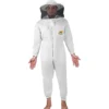 Full Standard Cotton Beekeeping Suit with round head veil, strong zips, and full-body protection for safe beekeeping.