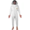 Standard cotton beekeeper suit with hood-style veil, offering full protection and comfort for safe beekeeping activities.