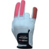 Pink and White Ever-Bright Premium Leather Golf Gloves with OptiColors design for enhanced grip and style.